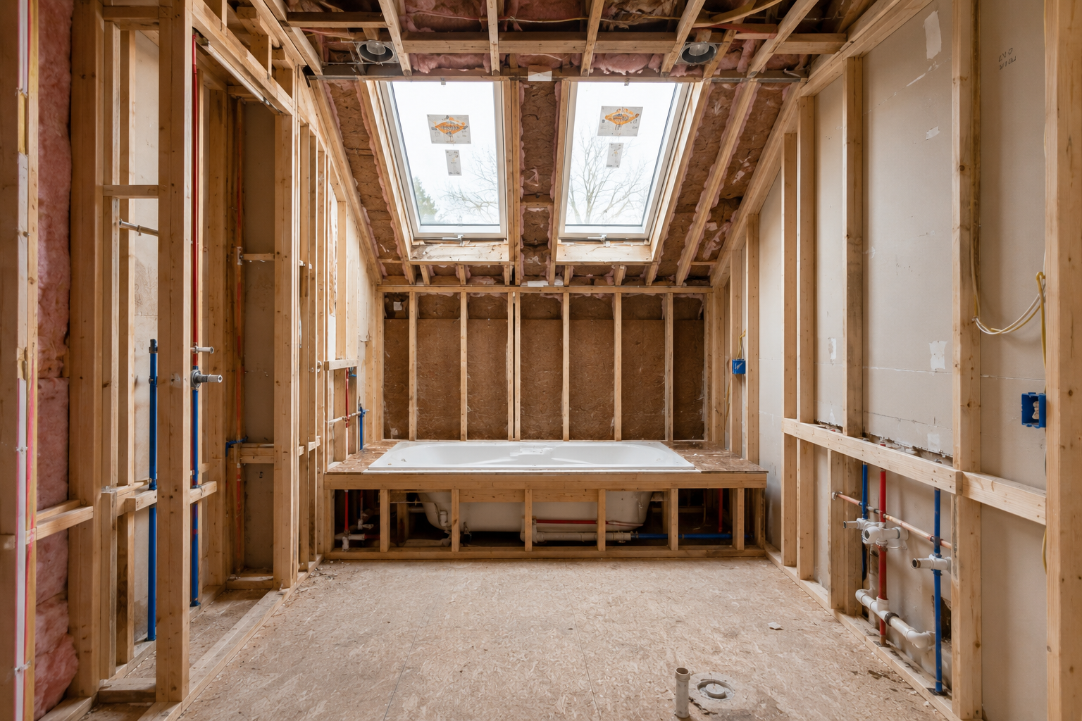 Bathroom remodeling during