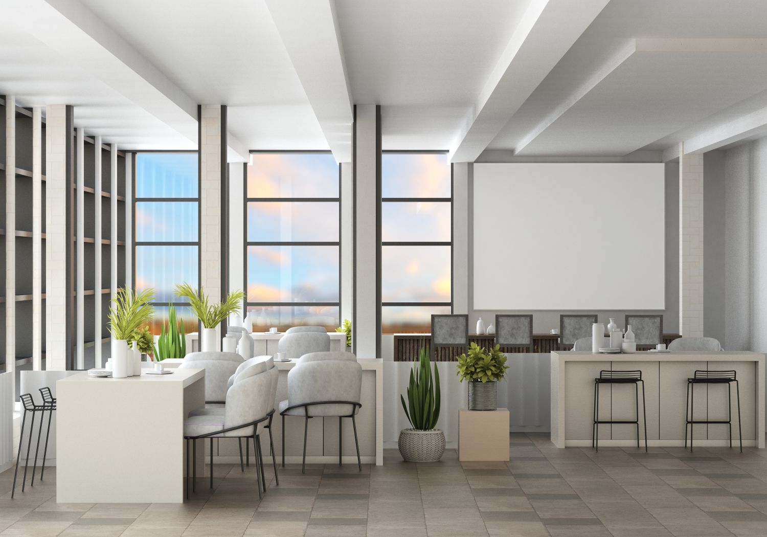 Commercial construction and interior improvement managed by SLM General Contractors