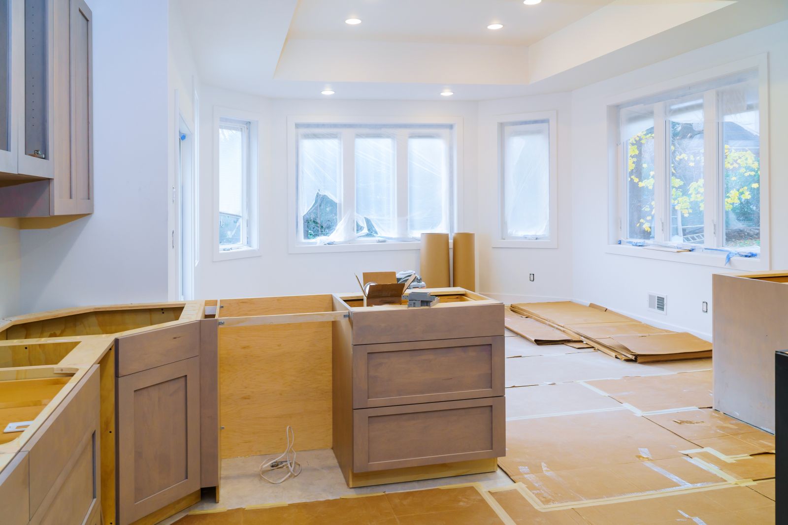 New-build framing and mechanical rough-in coordinated before interior finishes