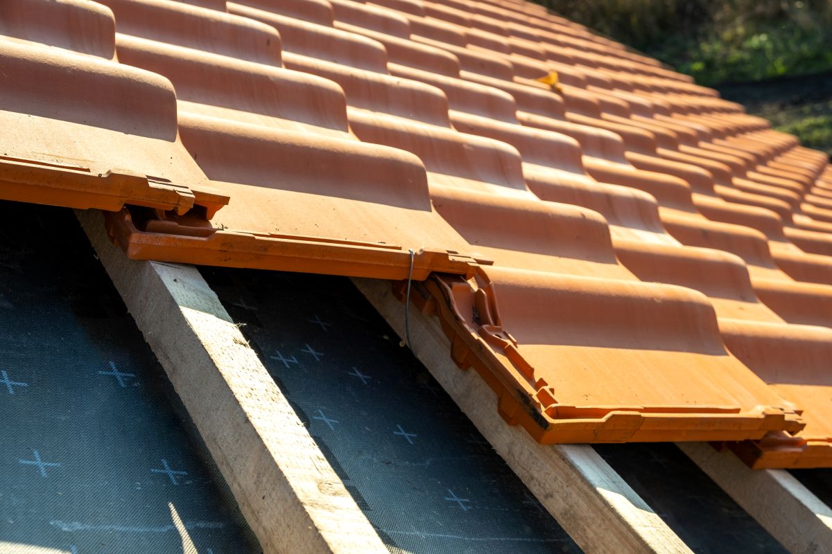 Storm damaged roof repair